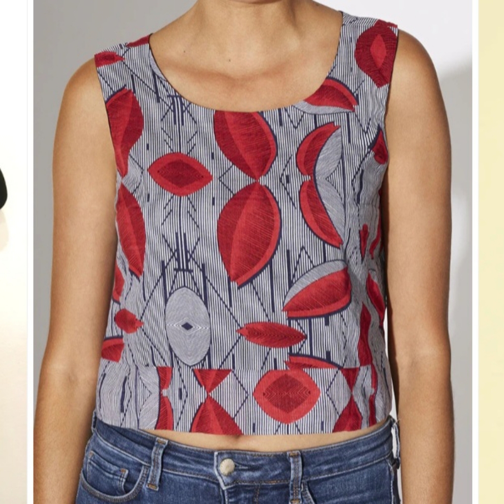 Cherry Bobin Moss Crop Top (Made In Canada)